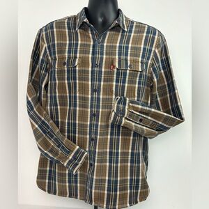 Levi's Men's Brown Plaid Shirt